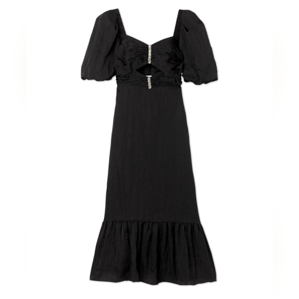 NWT Sandro Falbala Black dress with rhinestones